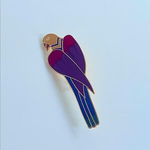 Vintage Laurel Burch “Cezanne” Vibrant Parrot Enamel Brooch Pin